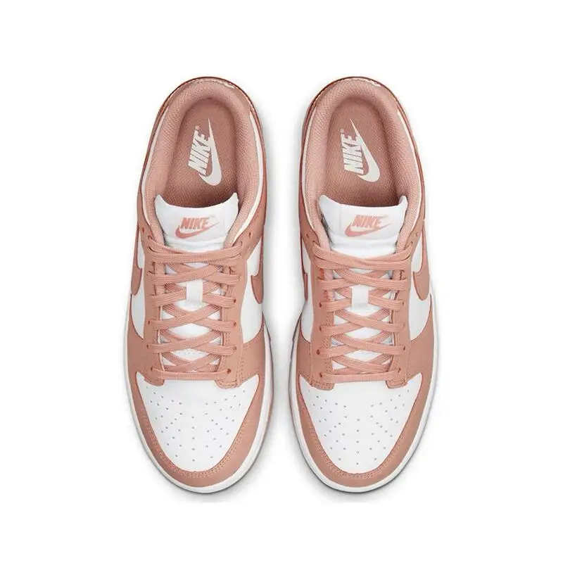 Nike Dunk Low“Rose Whisper” Women's Shoes Lightweight Durable and Anti-slip Skateboarding Shoes DD1503-118