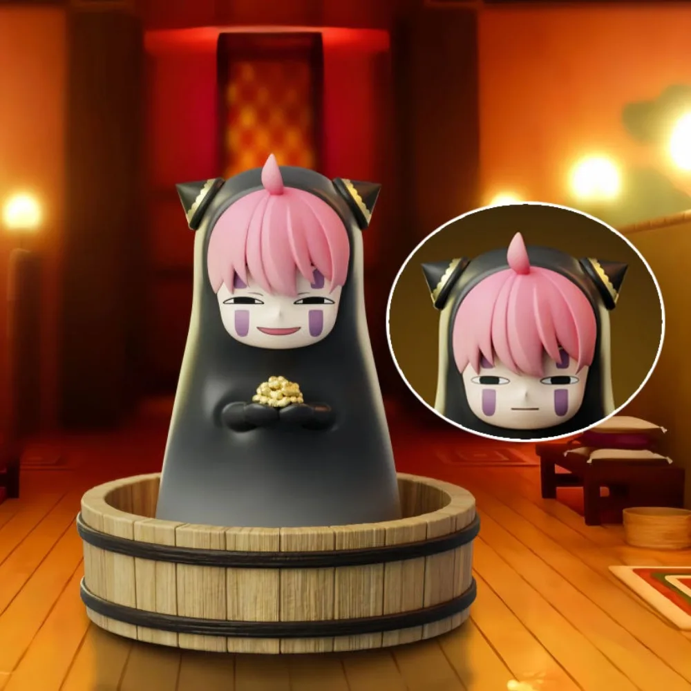 Figura de Anime de Spirited Away de 9,5 cm/3,74 pulgadas, sin rostro, Cosplay de hombre, figuras de acción de Anya Forger, colección de estatuas de Pvc, modelo de juguetes, regalos