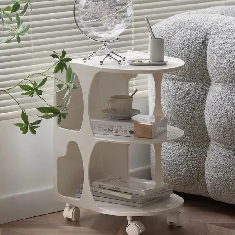 Internet celebrity medieval furniture retro transparent tea table multi-functional shelf