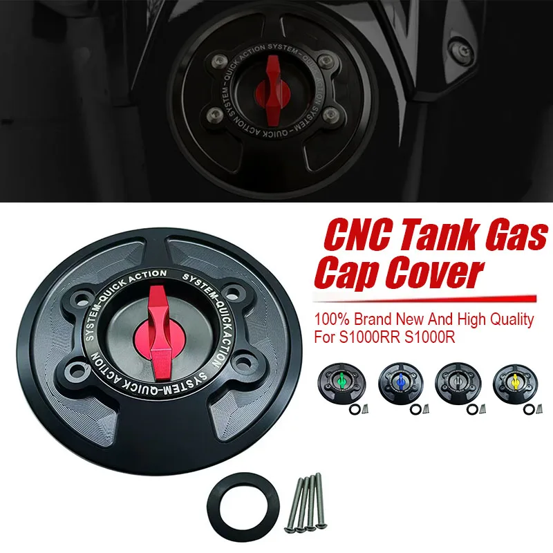 

2024 New Tank Fuel Cap For BMW S1000RR S1000R CNC Aluminum Motorcycle Fuel Filler Gas Tank Cap Oil Tank Cover