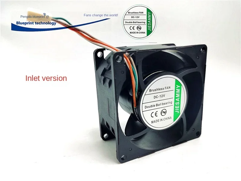 pa & Original 8038 Double Ball Bearing 8cm Max Airflow Rate Violence 12v2.1a PWM Temperature Control Cooling Fan 80*80*38MM