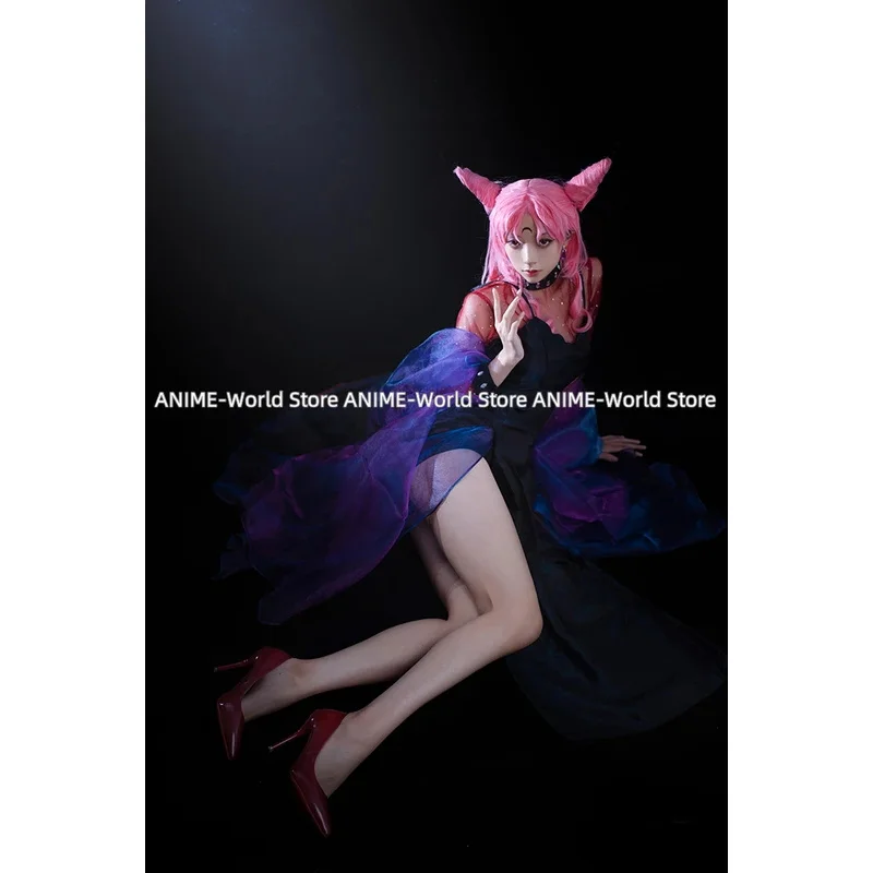 Anime Chibiusa Cosplay Costume Tsukino Usagi Women Black Lady Chibiusa Cosplay Small Lady Serenity Wig