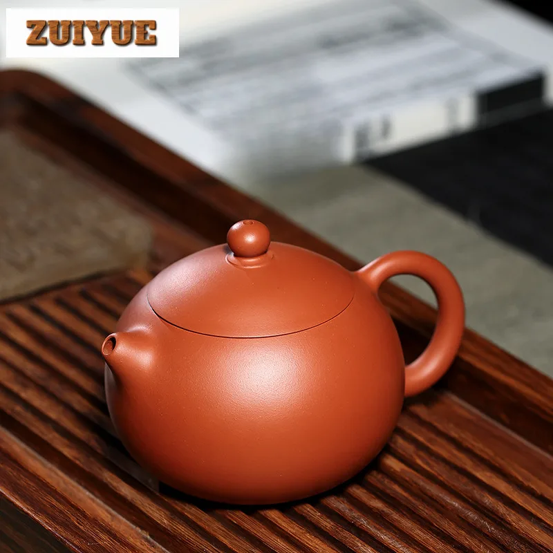 250ml High-end Yixing Purple Clay Teapots Handmade Xishi Pot Raw Ore Zhu Mud Tea Brewing Kettle Chinese Zisha Tea Set Collection