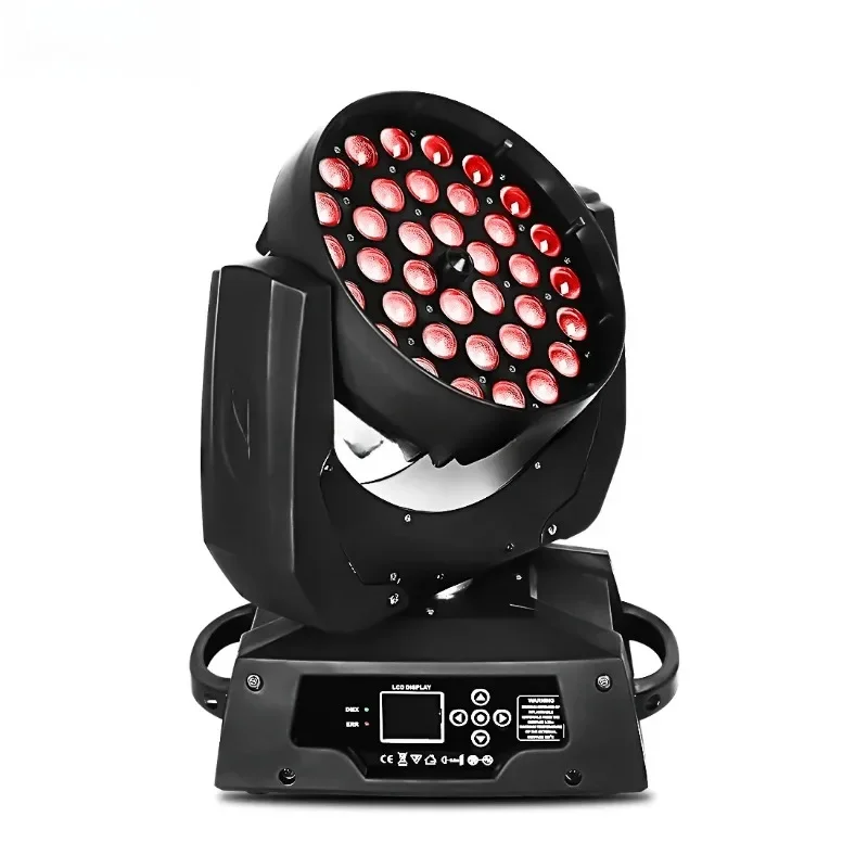 36x18w LED Zoom Wash Moving Head Light 6in1 RGBWA+UV Color Beam Moving Head Stage Lights for Club Party Wedding DJ
