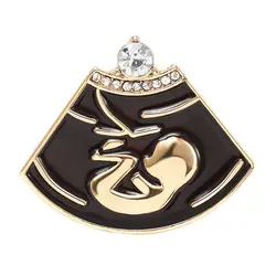 Fetus in Belly Enamel Pin Retro Inlay Natural Zircon Medical Brooch Lapel Badge for Obstetrics and Gynecology Doctor Nurse