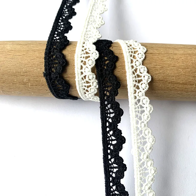 4m/157in Each Pack Black Lace Trims Handmade DIY Crafts Dress Curtain Curve Sewing Hat Accessory Wedding Party Gifts Decoration