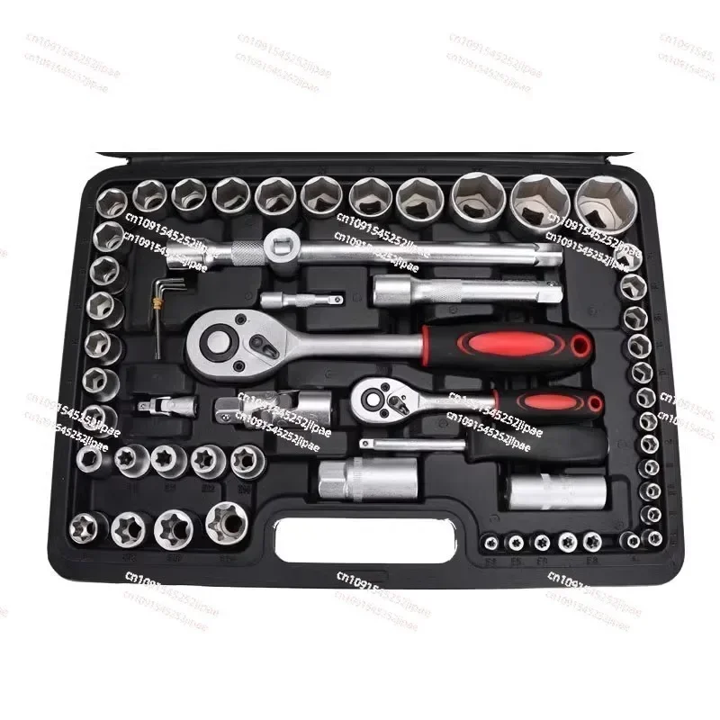 Car Maintenance Toolbox  108 Pieces Sleeve Ratchet Spanner Set