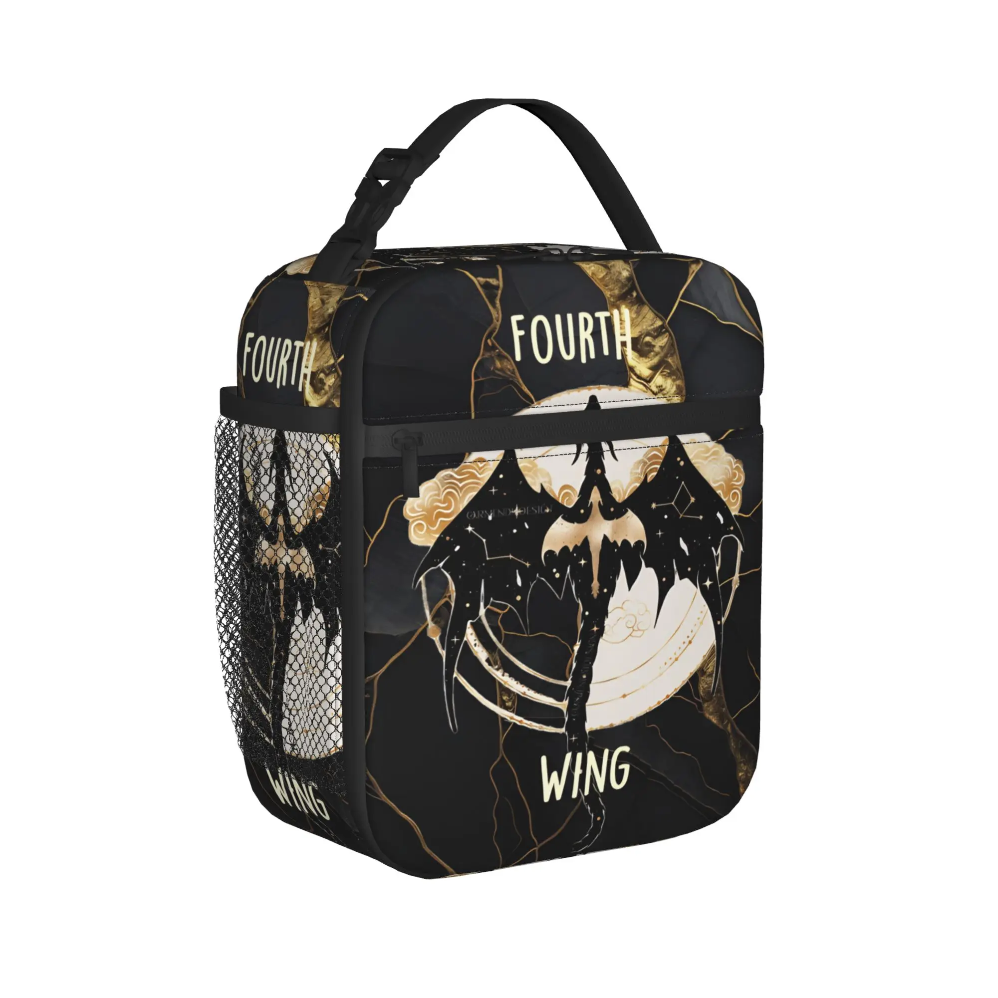 F-Fourth W-Wing Dragon Accessories Insulated Lunch Bag For School  Food Storage Bag Portable Cooler Thermal Bento Box