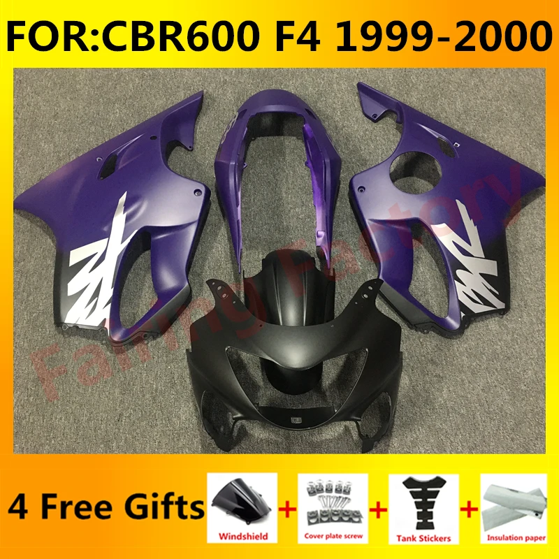 

NEW ABS Motorcycle Whole Fairings kit fit for CBR600 F4 CBR 600 99 00 CBR600F4 1999 2000 bodywork full Fairing kits purple black