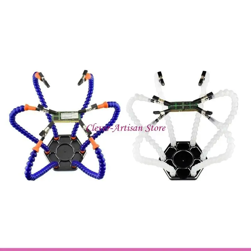 محطة لحام E06B مع ستة أذرع مرنة وقاعدة معدنية أداة لحام 6 لحام