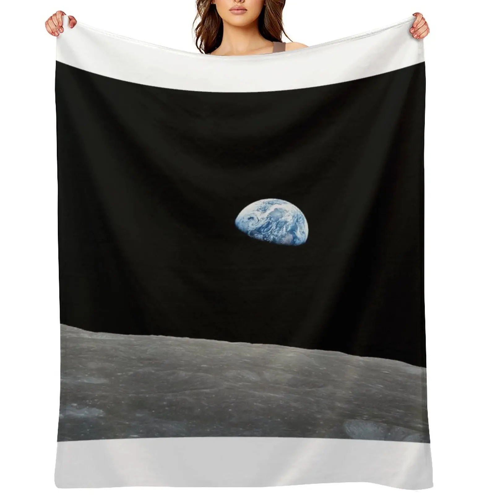 

Earthrise - Apollo 8 Throw Blanket Hairys Stuffeds Personalized Gift Retros Blankets