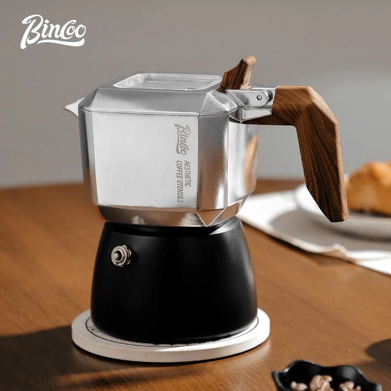 Bincoo Small Rubik's Cube Double Valve Moka Pot Square Coffee Pot Home Outdoor Extraction Espresso Coffee Appliance