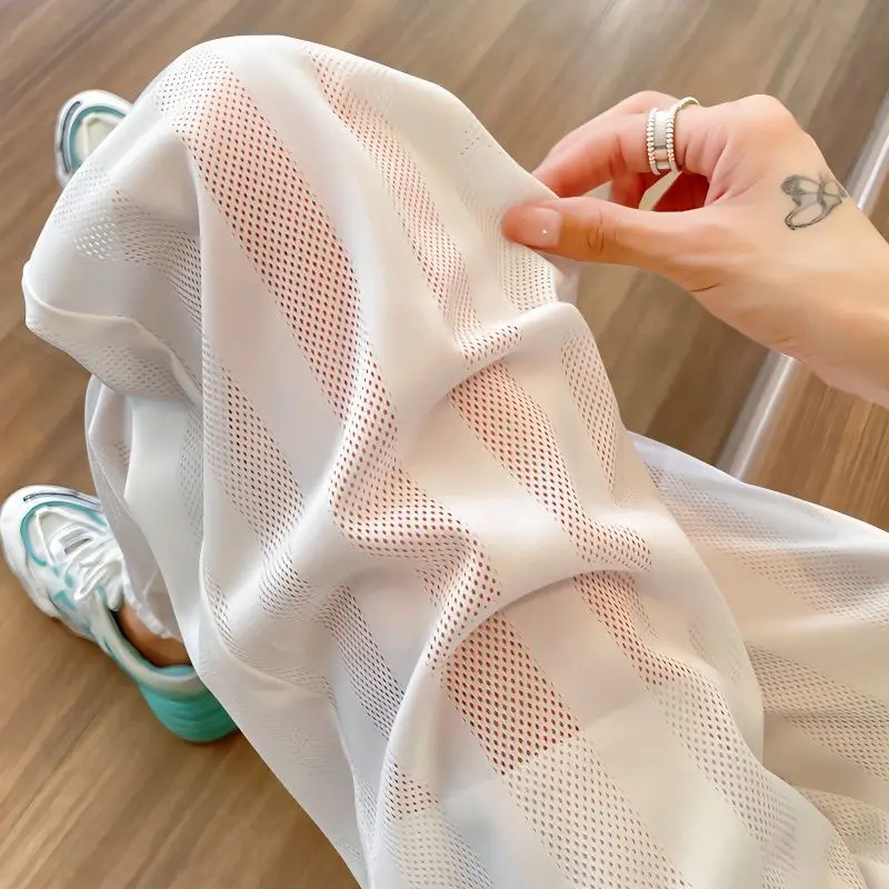 

Summer Large Size 300 Pou Korean Sle Anti-Aging Ice Silk Cuffed Men's Casual Pants Outerwear Slimming Long Trousers