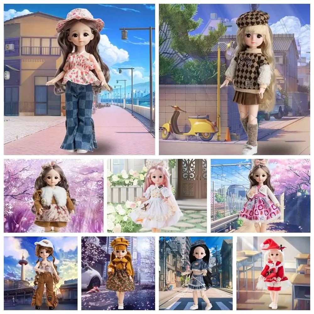 Dressing Doll with Clothes 30cm BJD Doll 3D Eyes Dress Up Removable Joints Doll Removable Joints 1/6 BJD 1/6 bjd Dolls Kids Toy