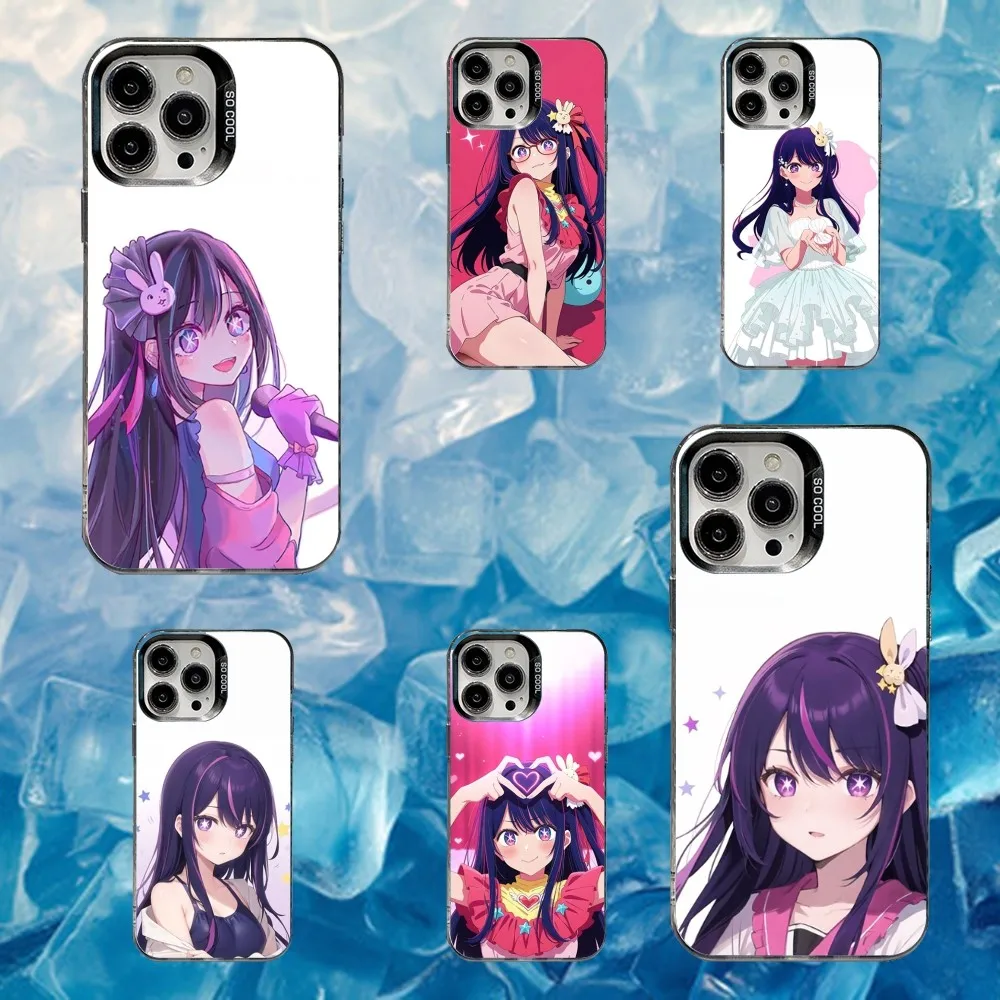 

H-Hoshino Ai Anime Phone Case For iPhone 16,15,14,13,12,11,Mini,Pro,SE,MAX White Matte Shockproof Cover