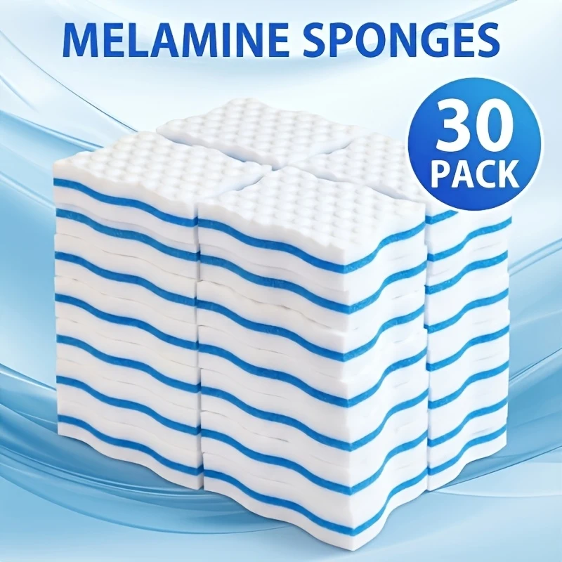 Image of 30/20/10 Stück Melamin-Schwamm, magischer Schwamm-Radiergummi, geeignet für Geschirrspülen, Küche, Badezimmer-Reinigungswerkzeuge
