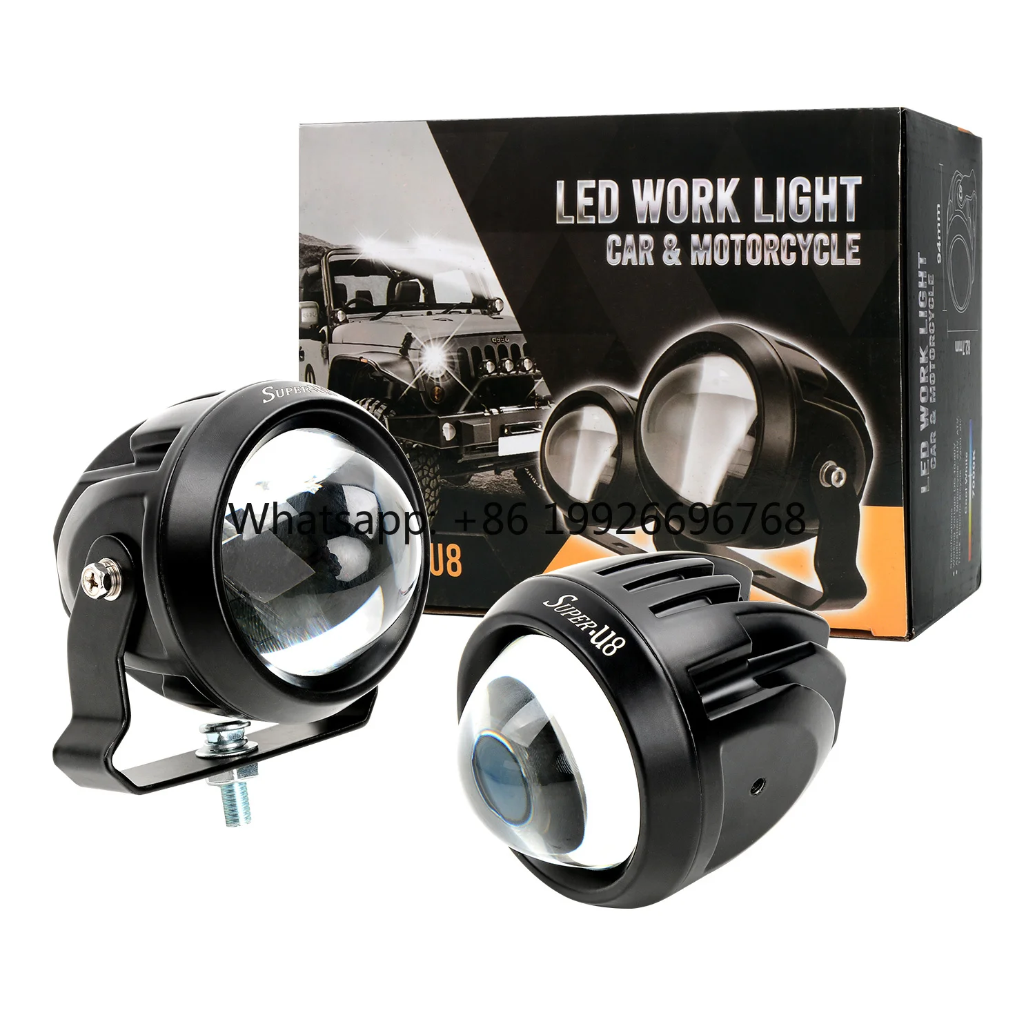 

OEM Moto Bi Projector Lens LED Motorcycle Fog Driving Work Light 30W 3000lm Car Spotlight Headlights Accessories Spot Lights