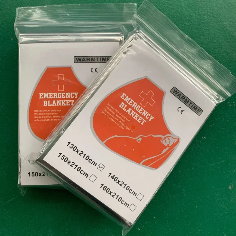 Multi - use Emergency Foil Thermal Blanket for Outdoor Survival, Rescue, First Aid, Explore, Camping, Hypothermia and Windproof