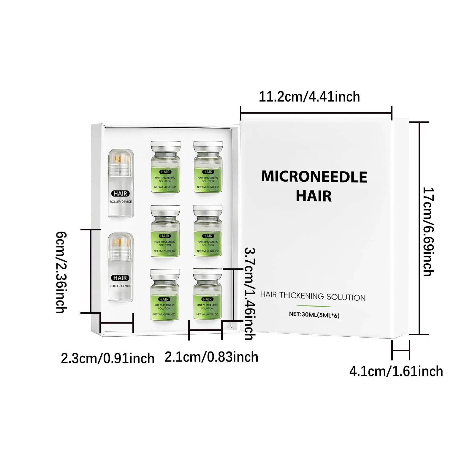 Hair Essential Care Serum Microneedle Roller Set