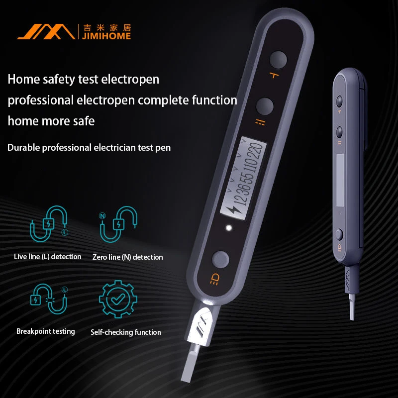 XIAOMI JIMIHOME Digital Voltage Detector Smart Non-contact Tester Pen Meter 12-250V AC/DC Electric Sensor Test Pencil Home Tools