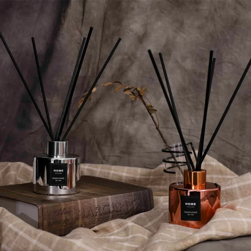 Reed Diffusers for Home Fragrance, Silver and Gold  Reed Diffuser for Men, English Pear Freesia, Shangri-La