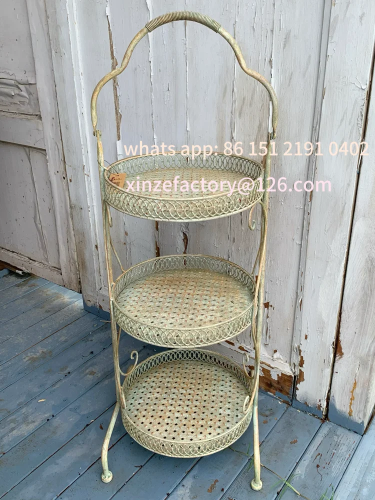 

Custom Vintage Style Handcrafted Flower Display Storage Rack Holder