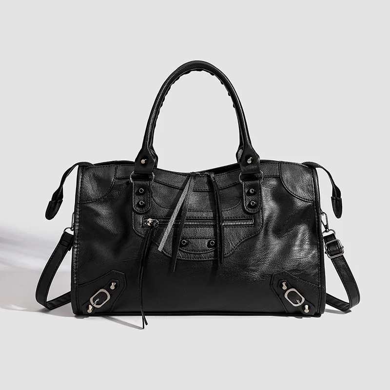 

Women Tote Bag Rivet Motorcycle Bag Spicy Girl Bag High-end Sense Large Capacity Single Shoulder Crossbody Handbag New Style