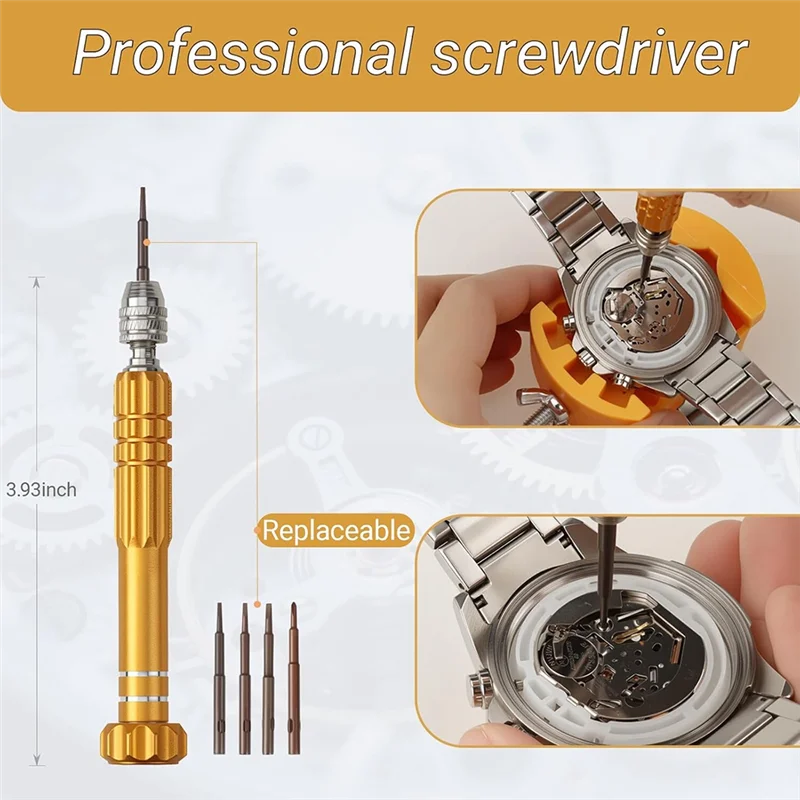 

A38M Watch Repair Tool Kit, Suitable For Replacing Watch Batteries And Adjusting Strap Length, Screwdriver Kit, Repair Tool