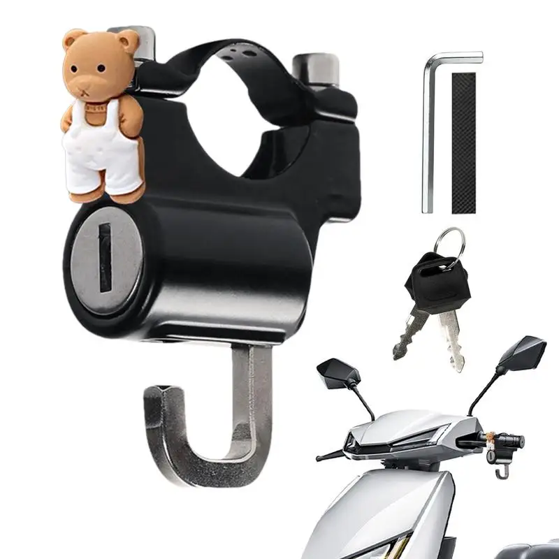 

Helmet Motorcycle Lock Anti-theft Lock Handlebar Mount Electric Motorbike Universal Security Aluminum Alloy Lock for Scooters