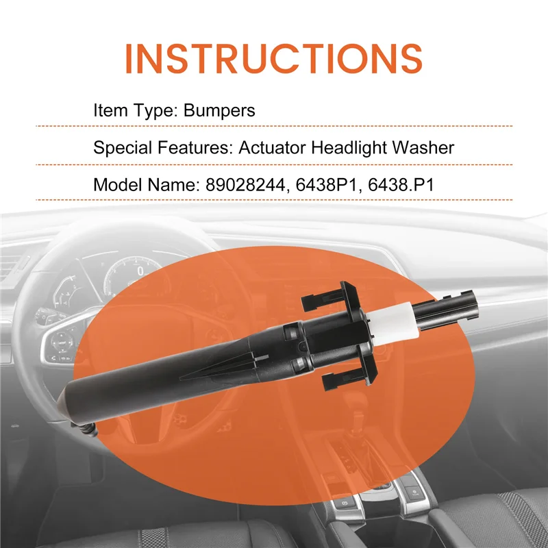 AY03-المصباح الأمامي تنظيف فوهة غسالة مضخة ل 207 307 607 سيتروين C4 C5 89028244 6438P1 العلوي غسالة قوس