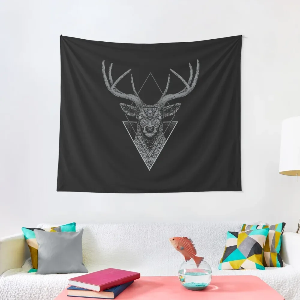 Dark Deer Tapestry Wall Deco Outdoor Decor Tapete For The Wall Room Aesthetic Tapestry