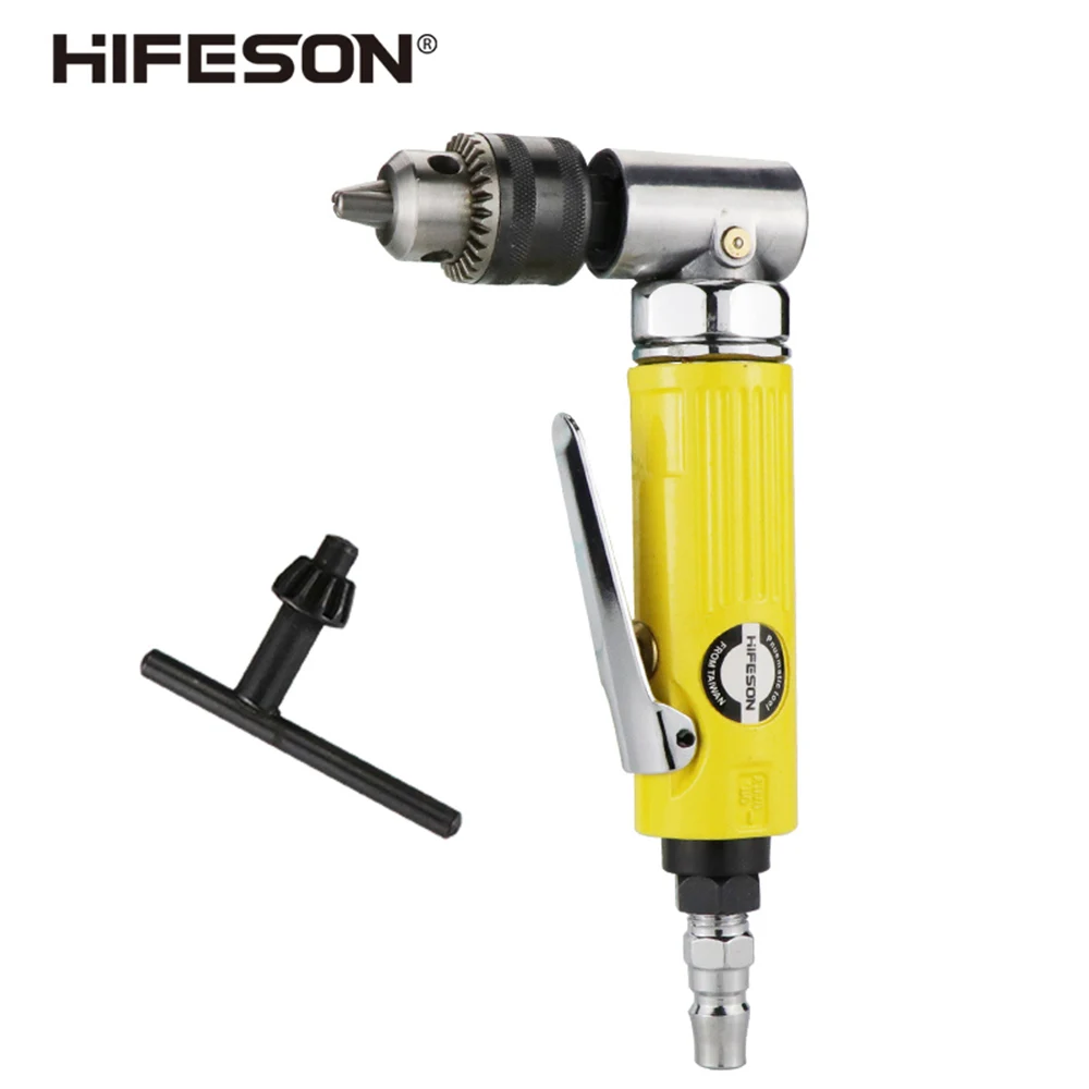 HIFESON 90 °Pneumatic Drill 3/8 Air Drill High-speed Mini Drill Corner Drill Bits Machine