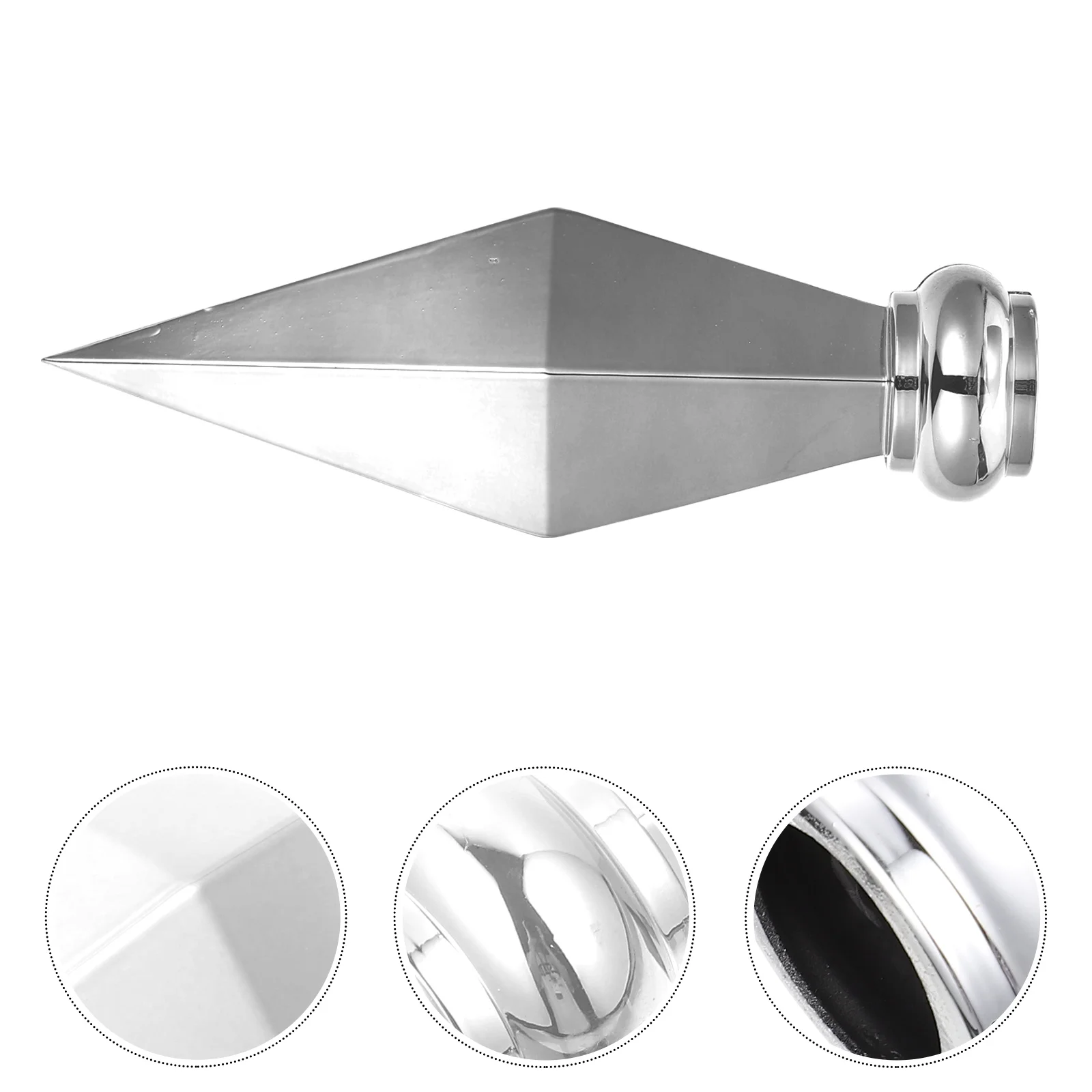 Flappole Topper Replacement Flag Head Flagpole Tip Silver Aluminum Alloy Hall