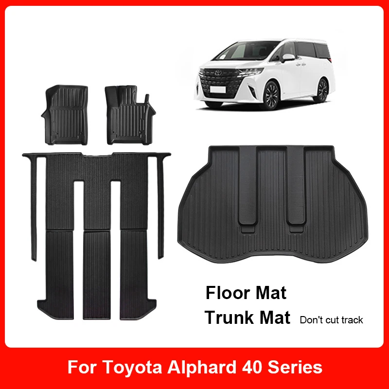 Car Interior Accessories Floor Mat for Right-hand Drive Toyota Alphard 30 40 Series Durable TPE ECO Waterproof Rubber Trunk Mat