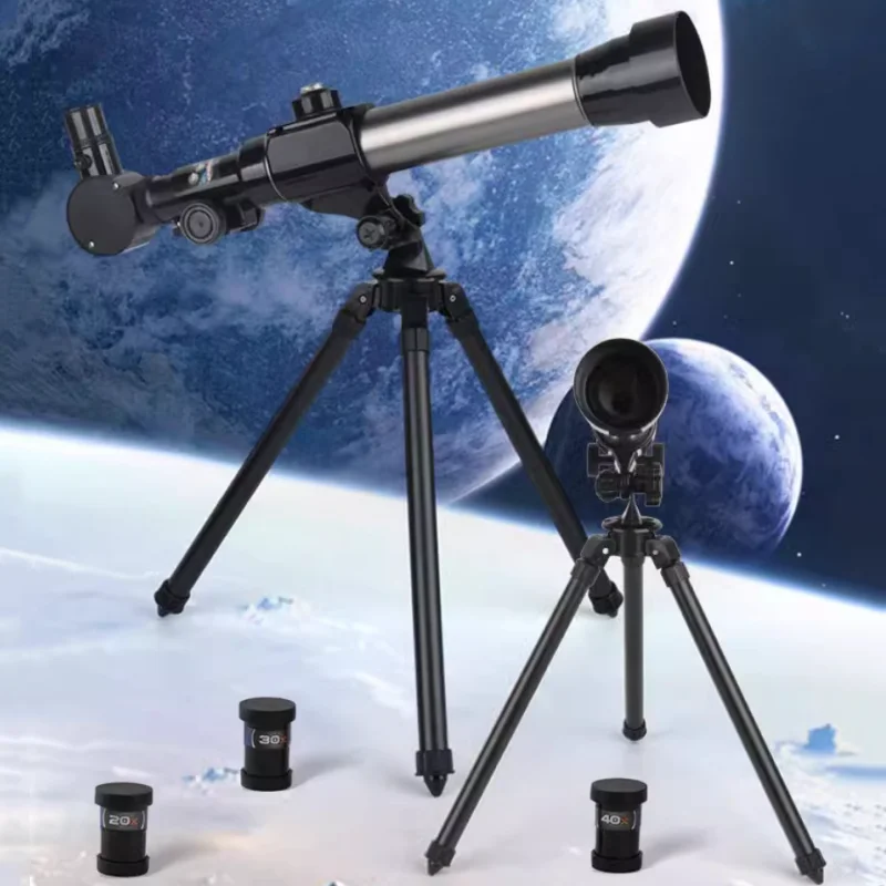 Outdoor Monocular Astronomical Telescope with Adjustable Refraction Astronomical Angle Children's Combination 20X 30X 40X