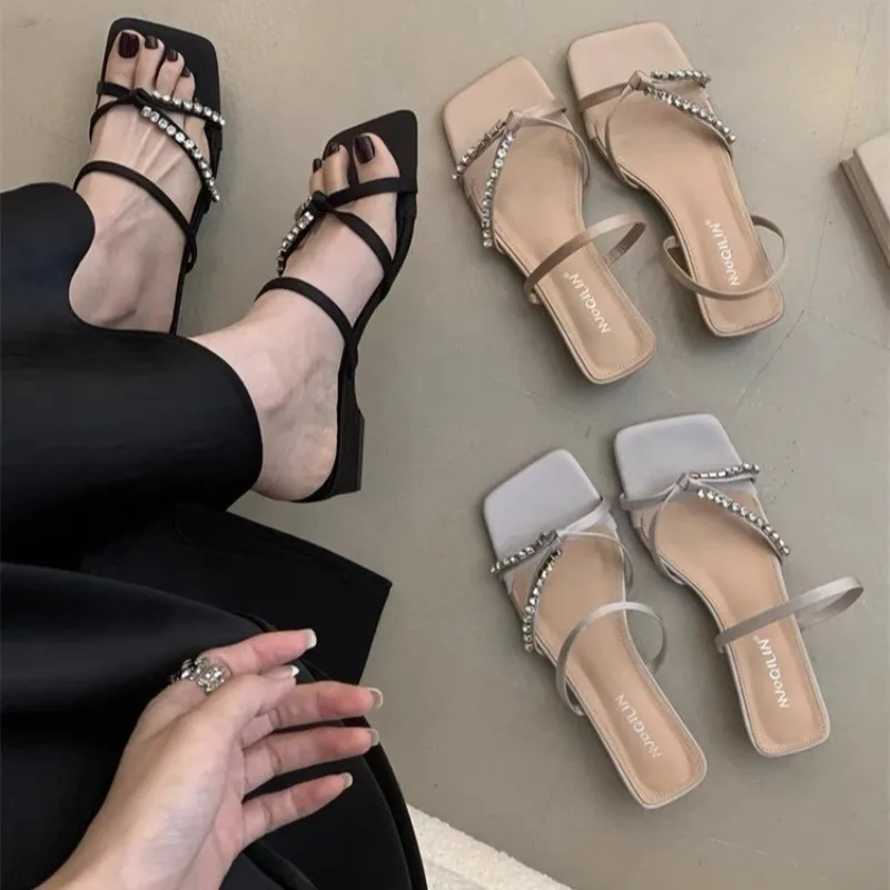 

Новая модная женская обувь, женские тапочки с открытым носком, летнее уличное платье, элегантное удобное бестселлер на высоком каблуке, Zapatos Mujer