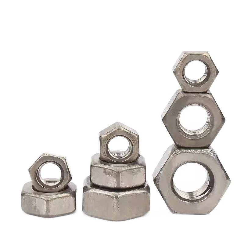 Grade 2 Pure Titanium Hexagon Nuts M1-M24 / TA2 Titanium Lock Nuts - Non-Magnetic Rustproof for Marine, Aerospace & Medical
