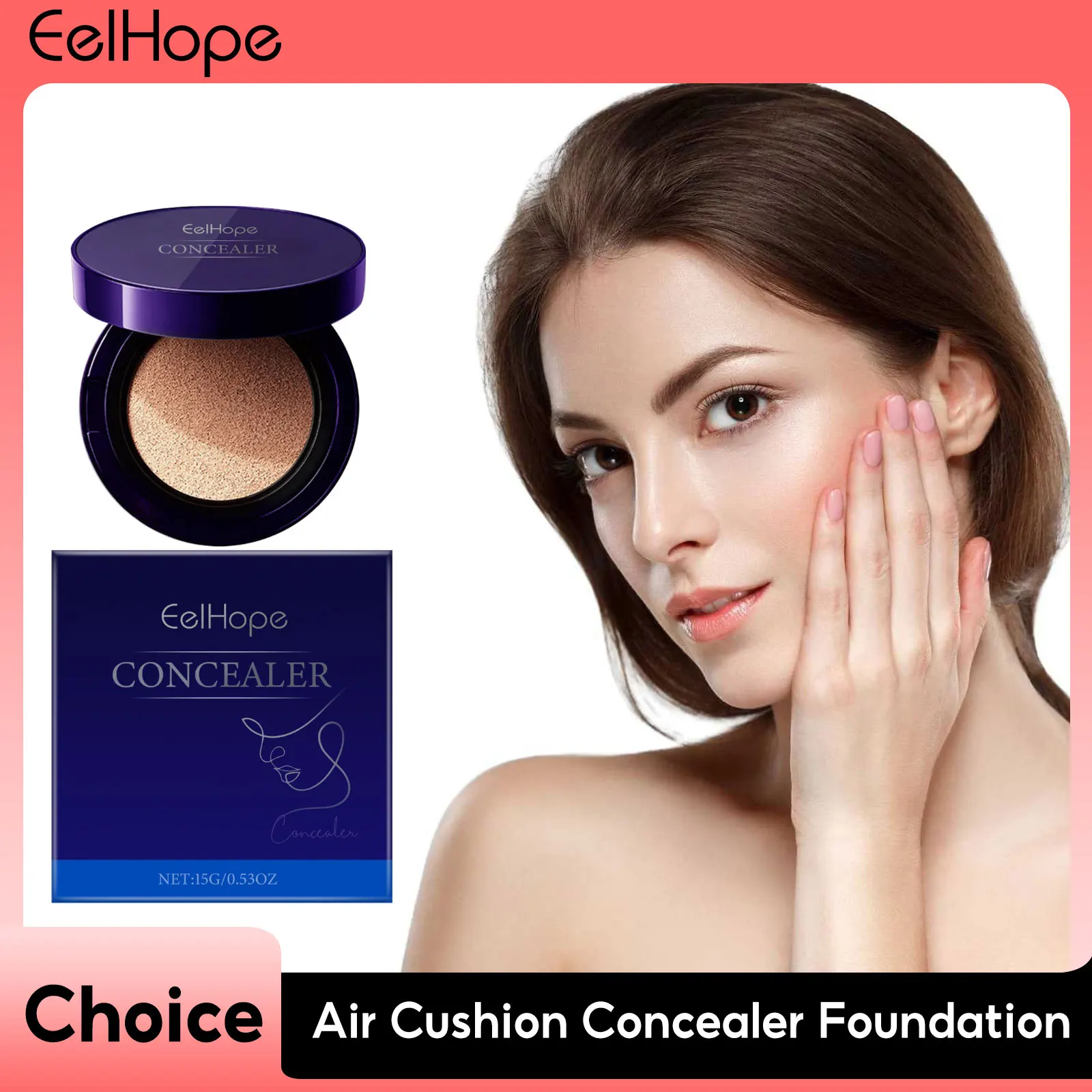 

Air Cushion Poreless BB Cream Moisturizing High Coverage Oil Control Natural Concealer Makeup Face Long Lasting Cover Cosmetics