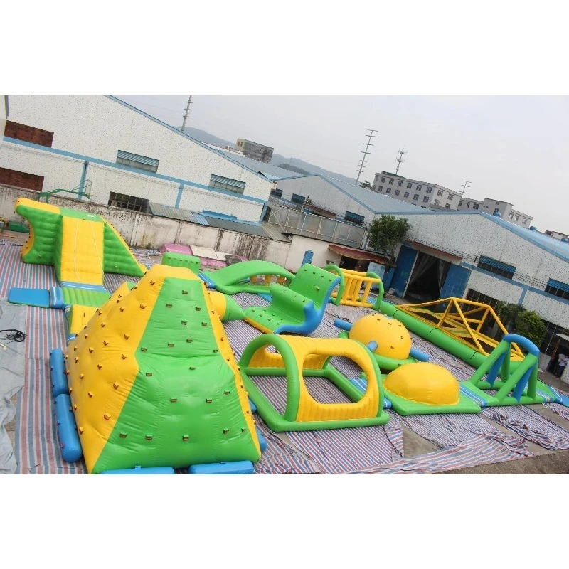 Modular Inflatable Floating Water Obstacle Course Aqua Park Challenge Equipment For Pool Lake Resort