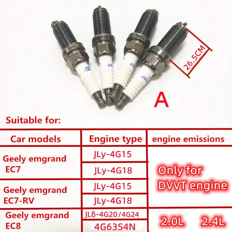 Car Spark Plugs For Geely Emgrand Ec7 Ec715 Ec718