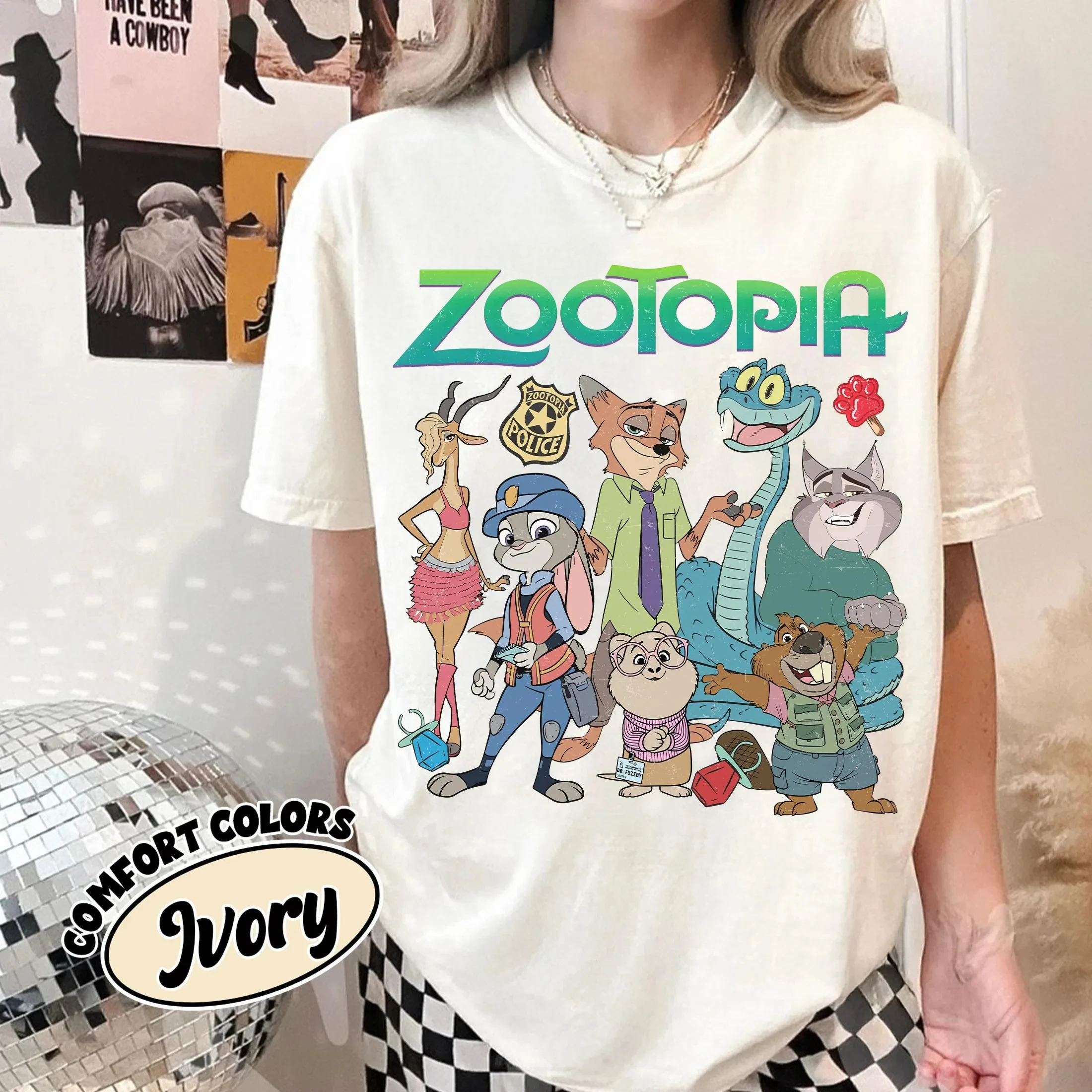 

New Summer Zootopia 2 Judy Print Pattern Round Neck Short Sleeved T-shirt For Women's Casual and Comfortable Clothing Top
