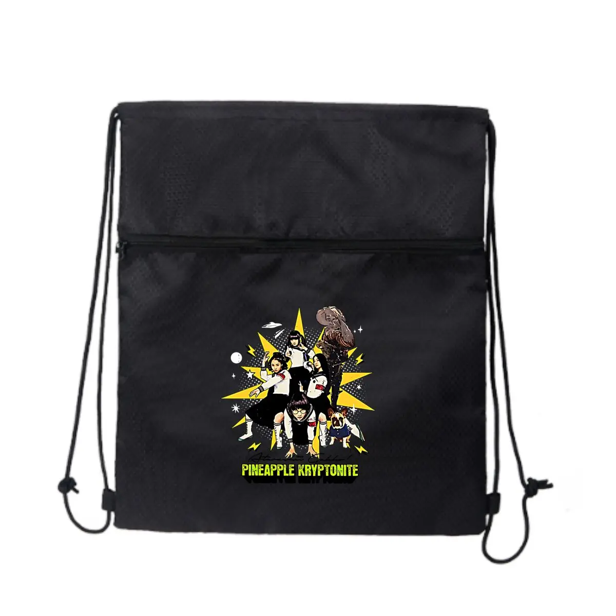 

Аниме-команда Манга «Ананас Критептонит» Групповый арт-дизайн Многоцелевая сумка на молнии на шнурке от работы для игр