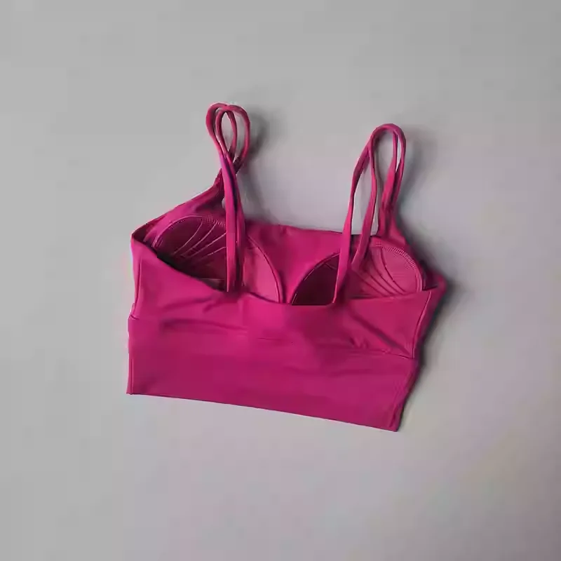 Nahtloser Sport-BH für Damen, atmungsaktives Fitness-Crop-Top, schöner Rücken, Push-up-Yoga-Tank-BH, schmale, elastische Gym-Weste – Detail 17