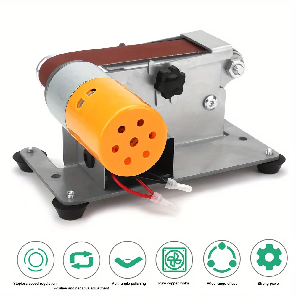 Mini Belt Grinding Machine Tool  EU Plug 110-240V Home DIY Polisher Machine Sharpening Machine Sanding Grinding Electric Sander