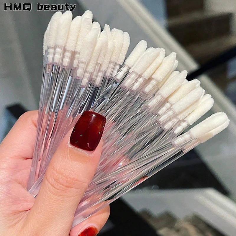 50Pcs Disposable Crystal Makeup Brushes Tool Set Eyelash Lip Microbrush Mascara Wands Applicator Swab Eyelash Extension Tools