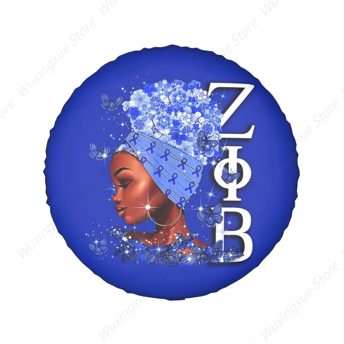 Zeta Phi Beta Woman Spare Tire Cover for Jeep Hummer Custom ZOB Greek Letter 1920 Waterproof Car Wheel Covers 14