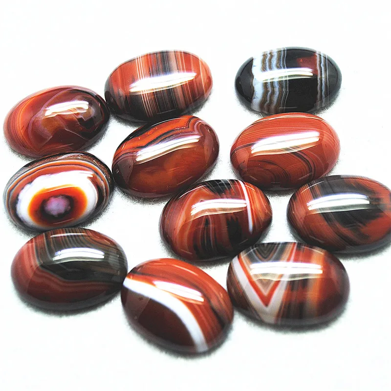 10PCS Nature Carnelian Stone Cabochons 18X25MM OVAL SHAPE DIY Jewelry Accessories Fashion Parts No Hole Free Shippings