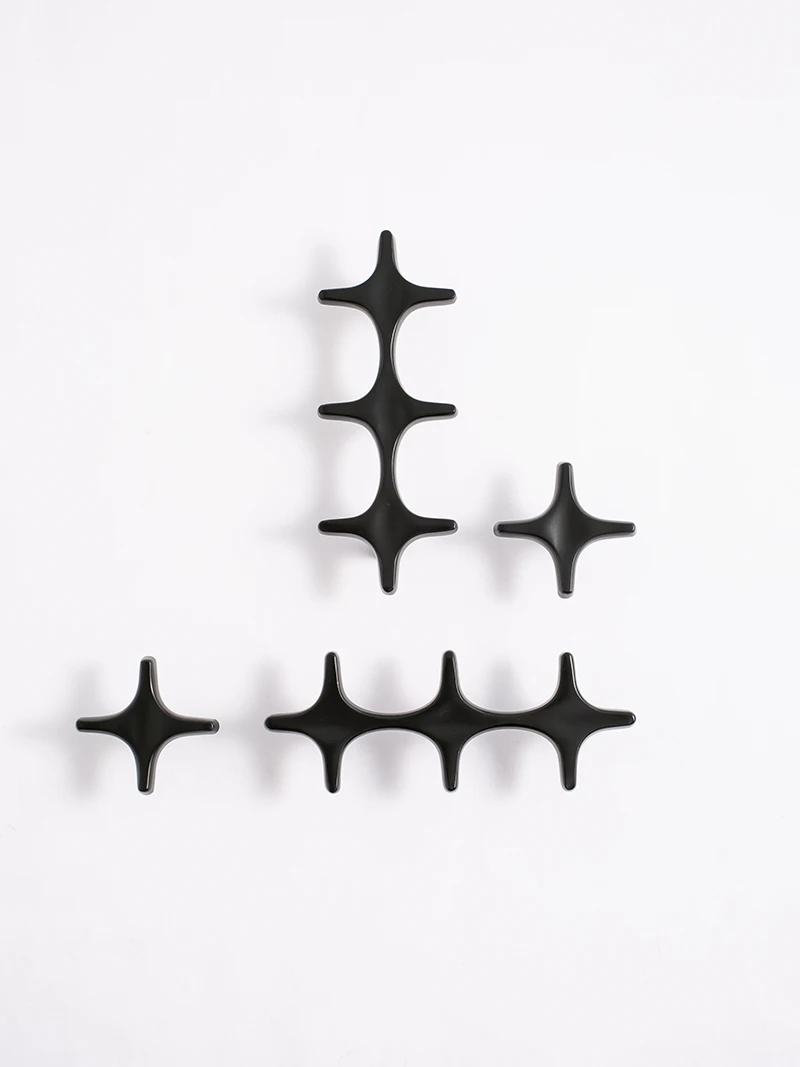 مقبض متقاطع من النحاس الأسود مقبض خزانة نحاسية سحب مقبض أثاث نحاسي تصميم متقاطع