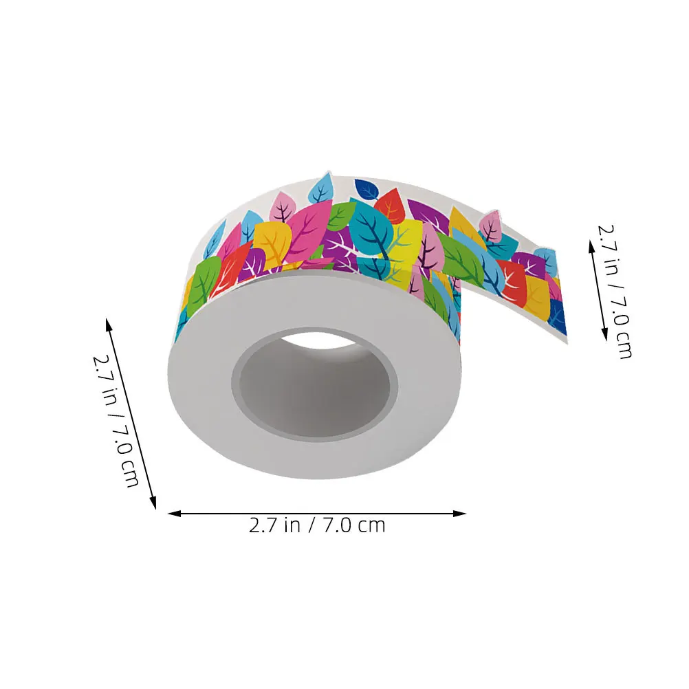 2pcs 2 Rolls Waterproof Self-Adhesive Border Trim Stickers Leaf Pattern For Bulletin Board Blackboard Classroom Wall Decorative