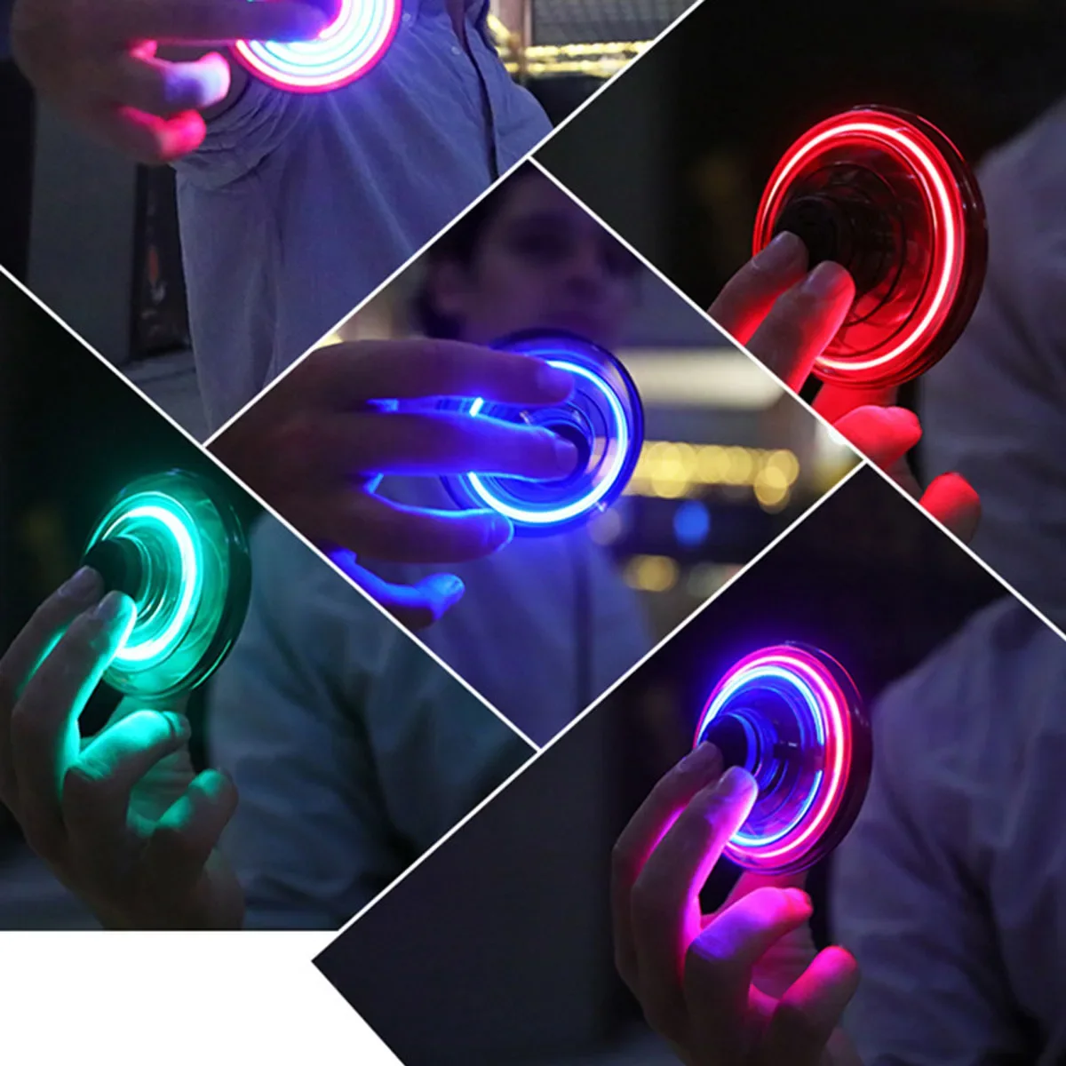1R- LED Flying UFO Spinner Fingertip, Upgrade Flight Helicopter Gyro Flyorb Hover Ball, Mini Drone Aircraft Toy, Christmas Gift gallery 2